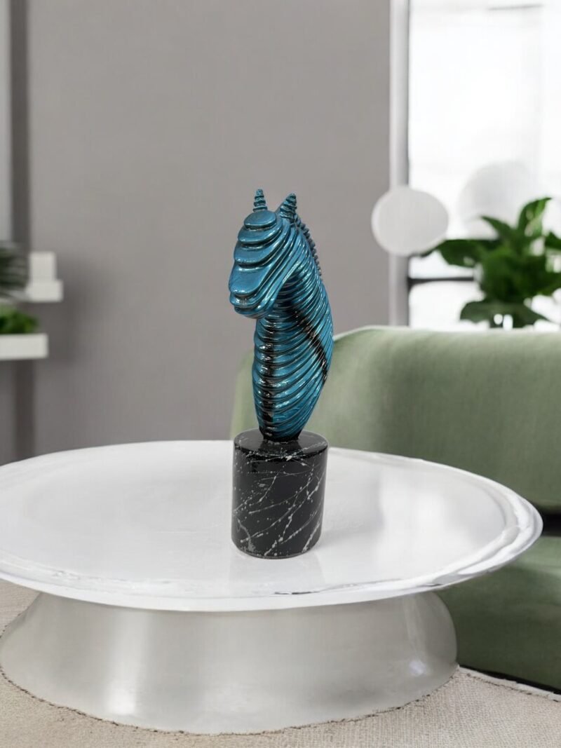Abstract Horse Head  Sculpture | Resin Décor –  5.5L x 2.7W x 9.5H inches