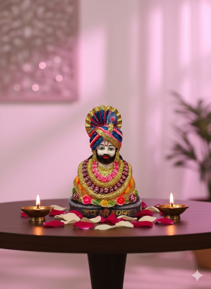 Shree Shyam Baba Idol | Resin – 6.5L x 3.5W x 9H Inches