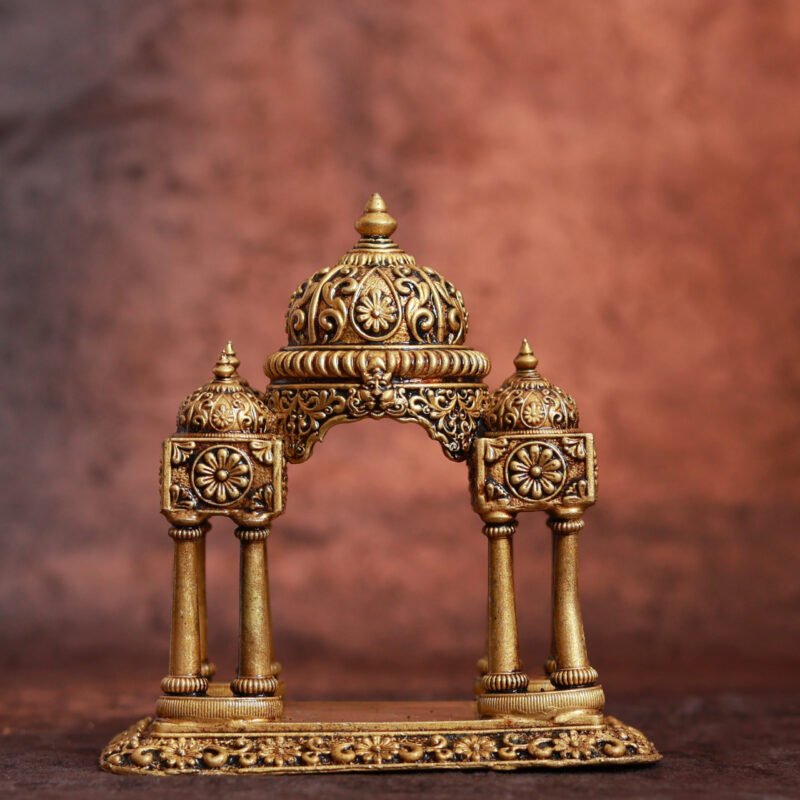 Royal Temple Arch | Antique Brass Finish | L10 x W6 x H10.2 cm