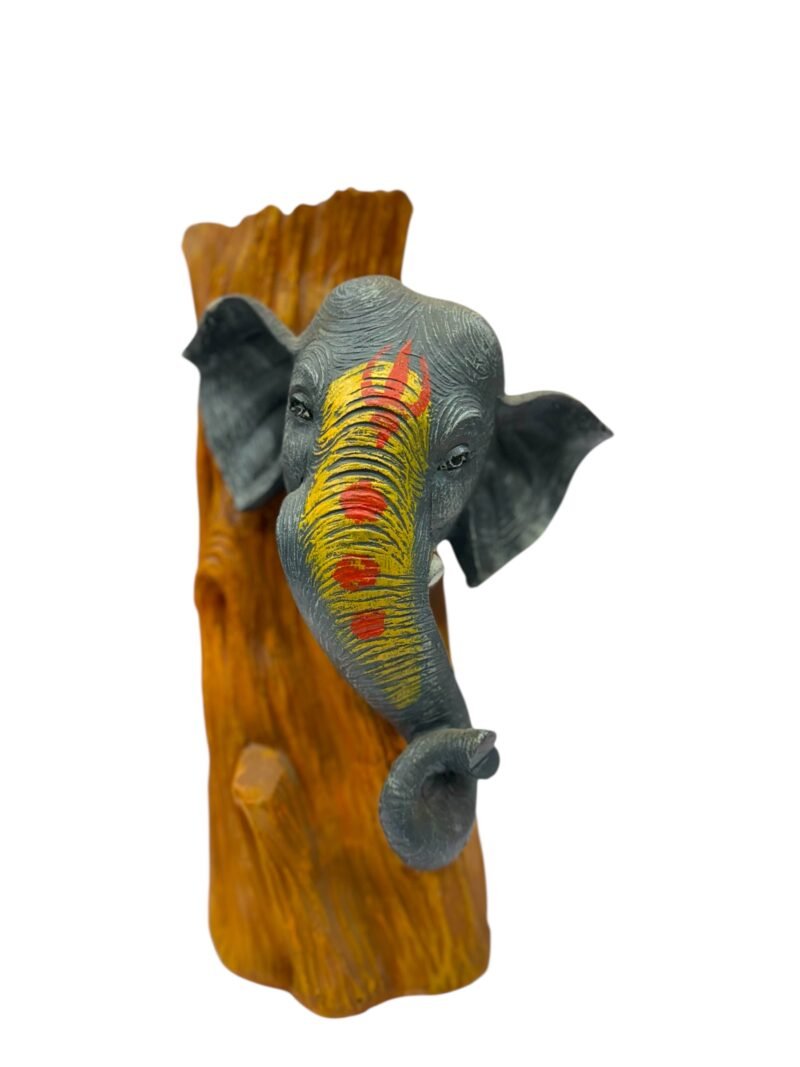 Divine Trunk Lord Ganesha Idol | Resin – 8L x 5.5W x 12H Inches